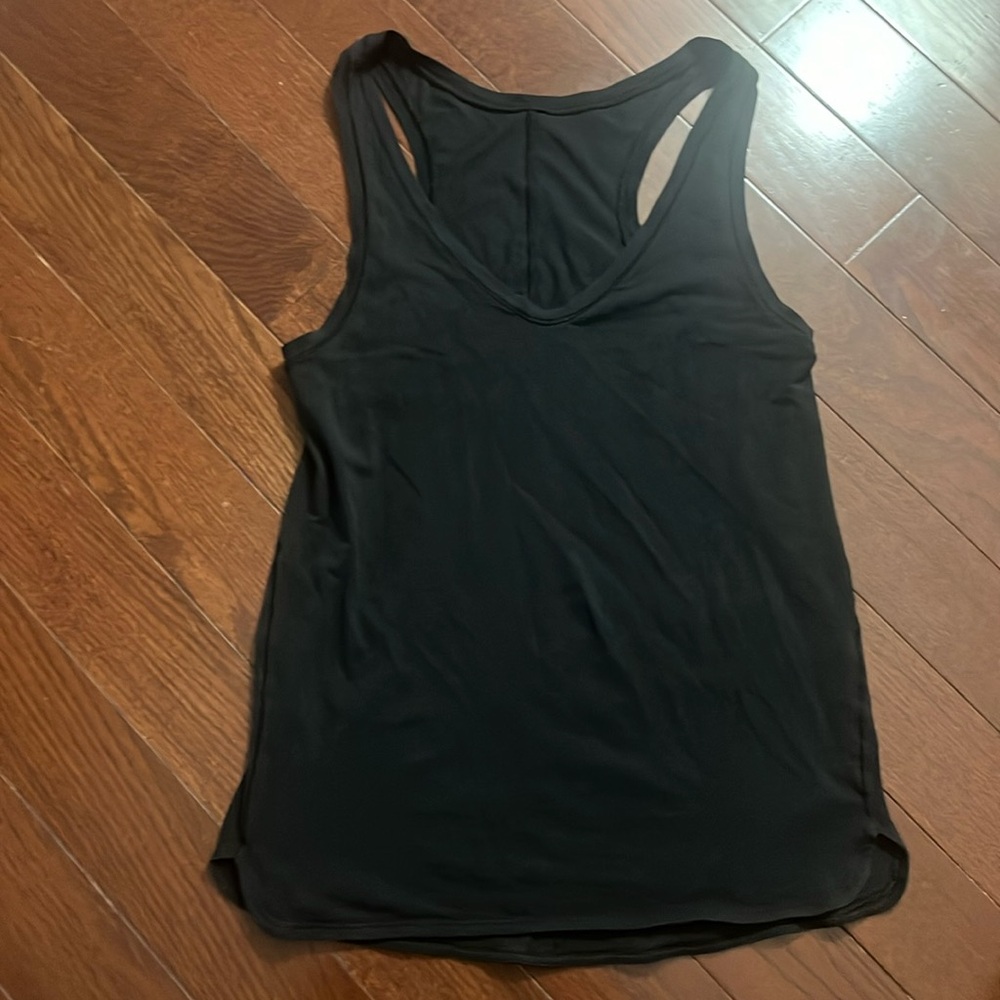 Black cotton racer back tank
